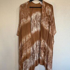 Women's Lace Layering Beach Cover-Up, S/M, Tan